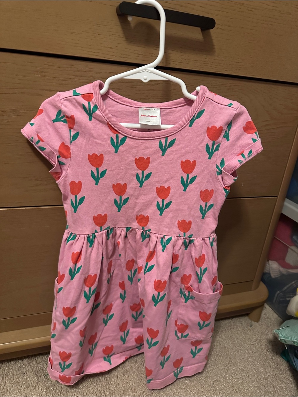 Hanna Andersson Pink Tulip Print Dress